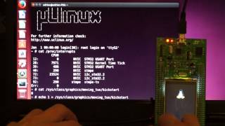 STM32F429 Discovery  uClinux The moving Tux  Interruptdriven touchscreen controller [upl. by Okiman128]