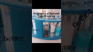 Precipitation of hydroxides class 10 chemistry [upl. by Khorma191]