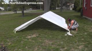 How to Assemble a King Canopy 10 x 20 6Leg Universal Canopy  Car port [upl. by Erialcyram]