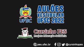 Aulão Vestibular UFSC 2022  1º DIA  Inglês e Química  Cursinho PES [upl. by Erhard]