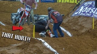 MAJOR CASE AT NITRO ARENACROSS  Indoor Dirt Bike Racing [upl. by Assira]