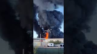 Incendio alla Kemipol di Scerne di Pineto Teramo telemax abruzzo [upl. by Natsyrk]