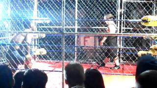 midget wrestling midget cage fightling night at The Galaxy Santa Ana 22610 steel cage matches [upl. by Ahslek329]