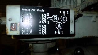 Index 555 Milling Machine table feed  Inches Per Minute [upl. by Adnyleb]