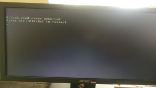 A disk read error occurred Press ctrlAltdelete to restart windows 7810 [upl. by Aelyk]