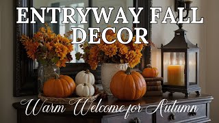 Entryway Fall Decorating Ideas 2024  Create a Warm Welcome for Autumn [upl. by Jutta]