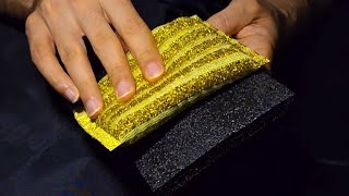 ASMR💛sponge soundssquashingscratching amp tapping [upl. by Ellecrad]