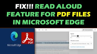 FIX Read Aloud Feature for PDF Files in Microsoft Edge [upl. by Ovatsug]