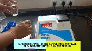 Determination of Turbidity of Water sample using Turbidity meter [upl. by Brandais]