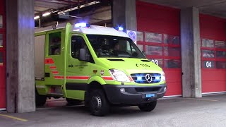 Partenza mezzi Civici Pompieri Lugano in emergenza  Swiss Fire Dept responding [upl. by Asirrak]