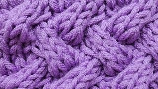 Howto Knit  Fake Entrelac  Braid Stitch  Cable Stitch  Knitting Stitch [upl. by Leda]