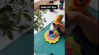 Lets Make DIY diya for home decorated 😮shorts youtubeshortsdiy drawinggujju [upl. by Oek]