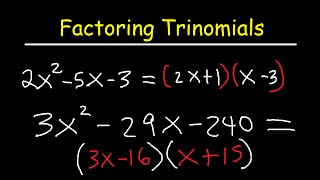 Factoring Trinomials ax2bxc By Grouping [upl. by Inavoig]