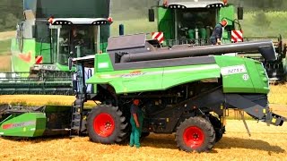 Drei FENDT Mähdrescher  8380 P  6335 C  5275 C  Vergleich Getreideernte  Landwirtschaft heute [upl. by Minor354]