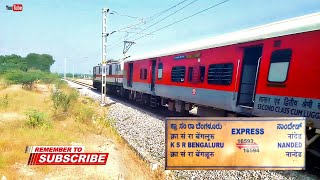 16593  KSR Bangalore City  Hazur Sahib Nanded Express  AnilJSRRF indianrailways wap7 [upl. by Mossman431]