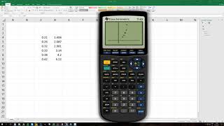 Linjär regression med TI82 eller nyare [upl. by Acemahs]