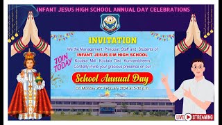 LIVE INFANT JESUS HIGH SCHOOL ANNUAL DAY CELEBRATIONSKOUTALA ON 26022024 [upl. by Seuqirdor]