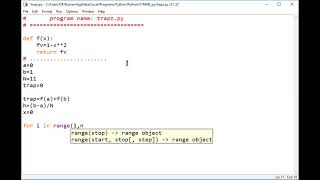 Trapezoidal Rule python program1 [upl. by Susej]