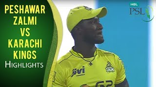 PSL 2017 Match 13 Peshawar Zalmi vs Karachi Kings Highlights [upl. by Yrekcaz]