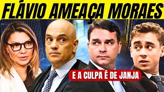 FLÁVIO AMEAÇA MORAES amp JANJA LEVA A CULPA [upl. by Peacock]