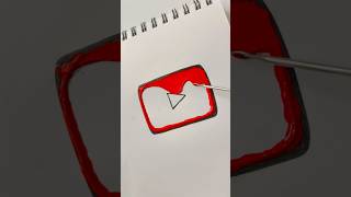 youtube logo drawing 😱 shortsfeed shorts trending satysfying [upl. by Naelcm]