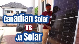 JA Solar vs Canadian Solar in Solar Panel output efficiency test [upl. by Ellicec604]