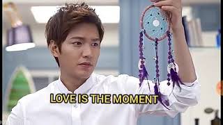 Love is the moment easy lyrics with english subtitle 🎶🎵  The Heirs Lee min ho amp Park Shin Hye [upl. by Nallaf]