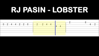 RJ Pasin  Lobster Easy Guitar Tabs Tutorial [upl. by Kostman]