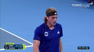 Zverev vs Tsitsipas  ATP CUP 2020 [upl. by Darcee566]