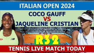 Coco Gauff vs Jaqueline Cristian  Italian Open 2024  tennis match today [upl. by Atilamrac]