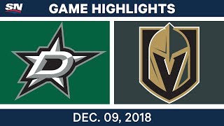 NHL Highlights  Stars vs Golden Knights  Dec 9 2018 [upl. by Schaeffer652]