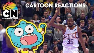 Cartoons React to Best Plays  NBA InSeason Tournament  Cartoon Network [upl. by Meri]