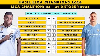 HASIL LIGA CHAMPIONS TADI MALAM  23 24 OKTOBER 2024 [upl. by Adnuhsed]