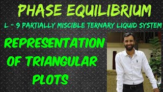 phase diagram of Threecomponent system  triangular plots  partially miscible ternary liquid  L9 [upl. by Anytsirk]