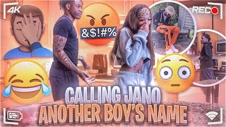 Calling Jano another boys name prank😳 👩🏽‍🤝‍👨🏾 GONE WRONGHE CALLED HIM🏃🏽‍♀️😱 [upl. by Arzed]