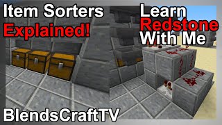 Item Sorters Explained  Learn Redstone With Me  Minecraft Java 1152 [upl. by Maroj]