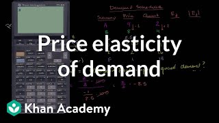 Price elasticity of demand using the midpoint method  Elasticity  Microeconomics  Khan Academy [upl. by Christyna]