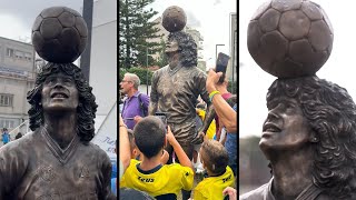 MARADONA nuova STATUA in provincia di NAPOLI è STUPENDA 😍🥹 [upl. by Rola]