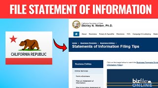 How To File A Statement Of Information In California [upl. by Sanderson]