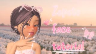 Face tutorial ZEPETO for girls  🤍🌷🎀 [upl. by Manvell]