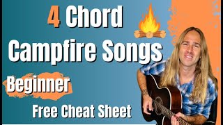 5 Essential Campfire Songs  Only 4 Chords  Free Cheat sheet [upl. by Farrel796]