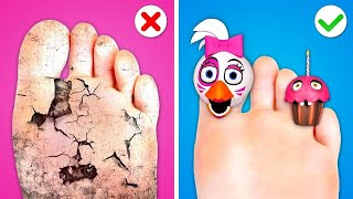 How to Become Chica Extreme FNaF  Makeover Easy Beauty Hacks and Funny Moments [upl. by Baoj]