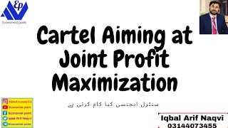 Cartel Aiming at Joint Profit Maximization  Diagram Construction EconomistPoint [upl. by Nonnad756]