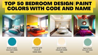 2024 Top 50 Bedroom Interior Design Ideas With Wall Paint Color Code  Bedroom Wall Color With Code [upl. by Helsie]