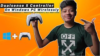 How to Use PS5 Dualsense Controller On Windows PC  Adaptive Triggers amp Haptic Feedback Wirelessly [upl. by Abbye]