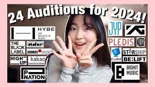 24 KPOP Auditions for 2024 for ANYONE [upl. by Aiyram691]