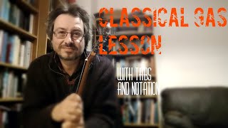 How to Play Classical Gas Mason Williams  lesson for Main Theme [upl. by Noakes]