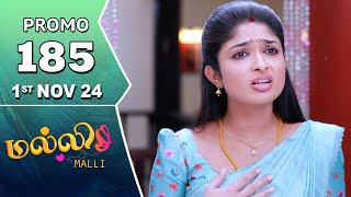 Malli Serial  Episode 185 Promo  1st Nov 24  Nikitha  Vijay  Saregama TV Shows Tamil [upl. by Downe]