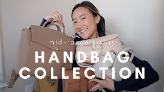 MY ENTIRE MIDRANGE LUXURY HANDBAG COLLECTION  mini reviews on senreve polene amp more ft OLEADA [upl. by Acimehs]