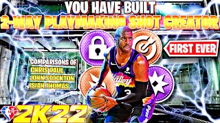 HOW TO MAKE THE BEST 2 WAY PLAYMAKING SHOT CREATOR BUILD on NBA 2K22 CURRENT GEN BEST PLAYSHOT [upl. by Lincoln]